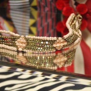 Vintage Glass Beaded Choker BoHo Festival